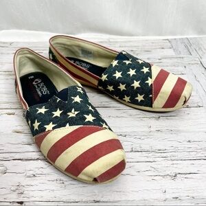 BOBS / Sketchers / Plush Lil Americana Slip on Shoe / Memory Foam